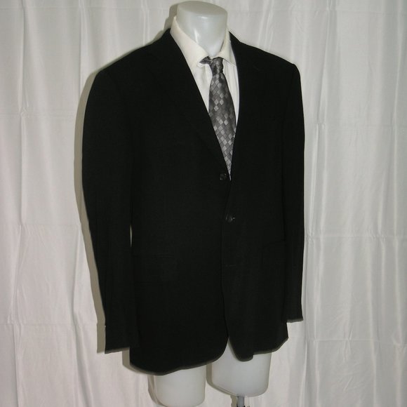 Issey Miyake Men Black Barathea Three Button Sport Coat Size 5 - Picture 6 of 10